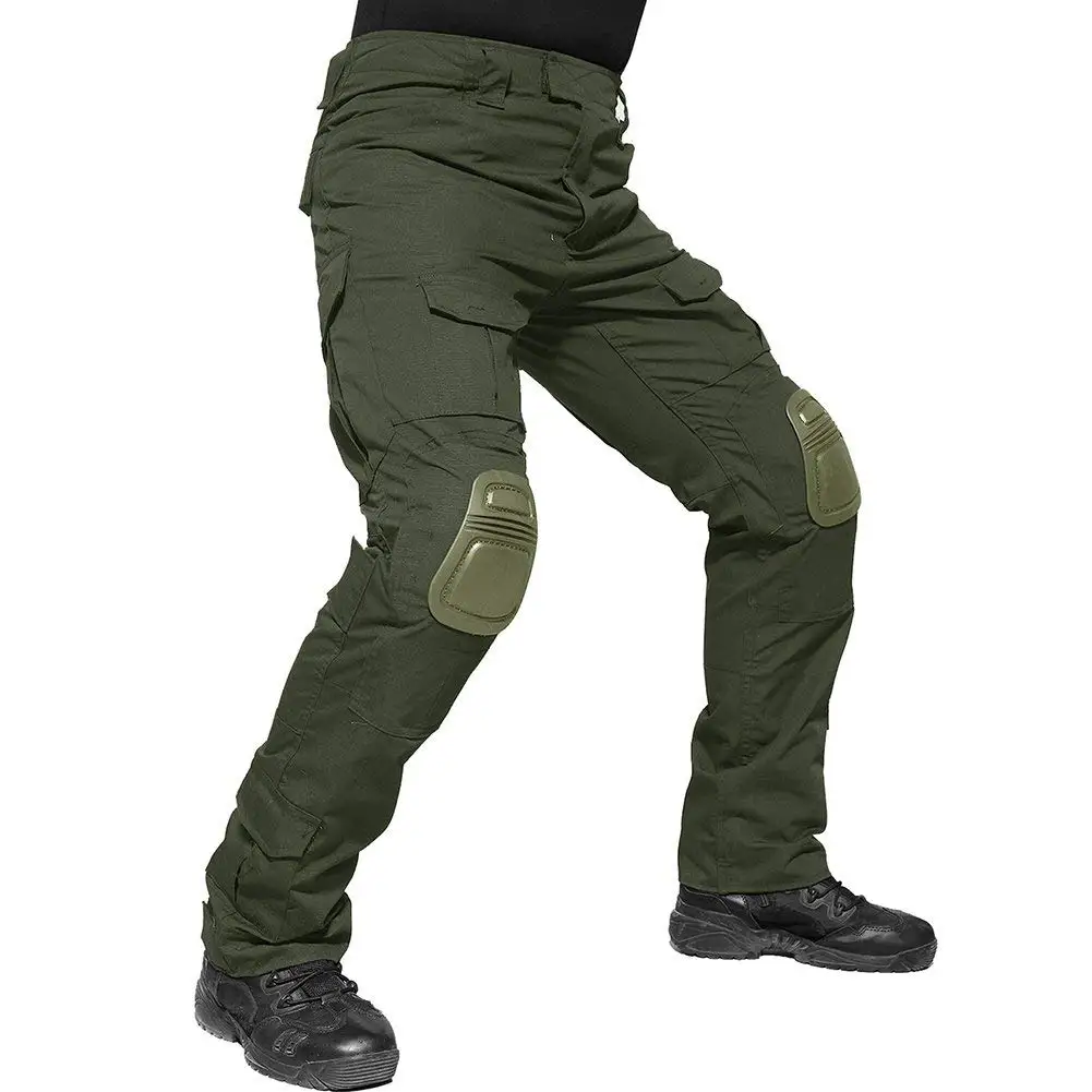 army green Хан дикий быстрого штурма Мультикам брюки с наколенниками камуфляж Тактическая Военная одежда Пейнтбол армии карго боевые брюки - Цвет: army green