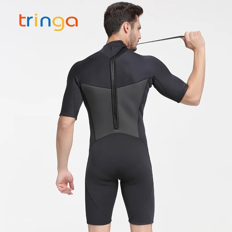 Для Мужчин's Rashgua 2 мм неопрена короткий рукав гидрокостюм мужчин летний