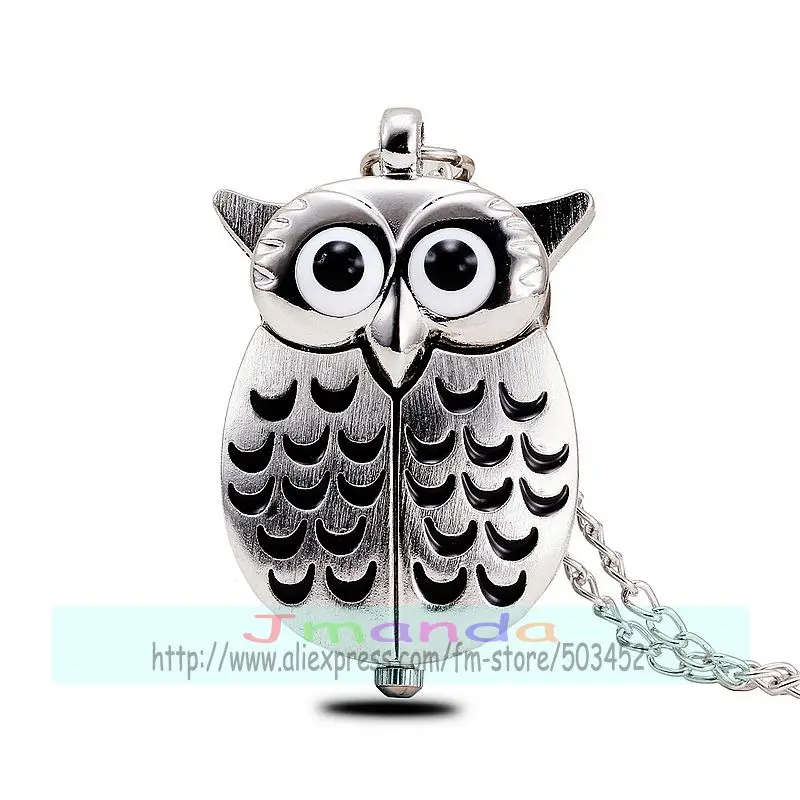 Эксклюзивные карманные часы в ретро стиле с изображением Ночной Совы 100 шт./лот