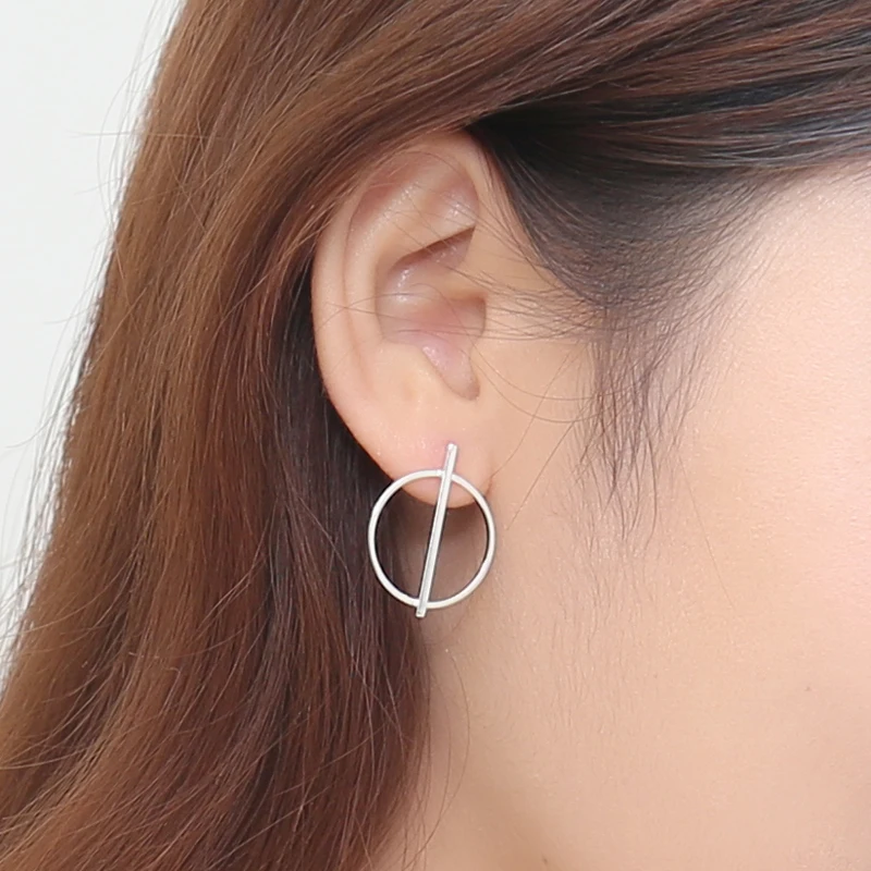 Роскошные Брендовые женские круглые серьги серебряного цвета для женщин