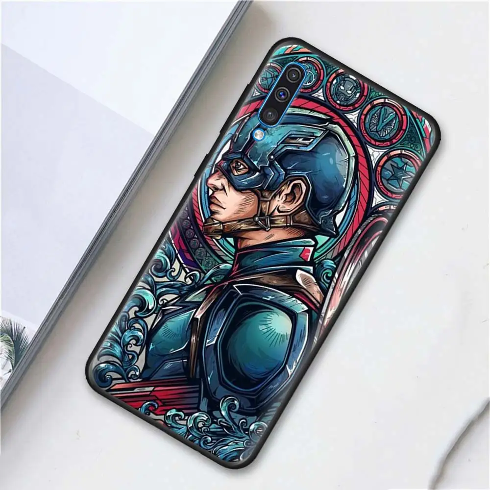 Ironman Marvel Мстители Супергерои мягкие чехлы для телефонов samsung Galaxy A6 A7 A8 Plus A9 A10 A20 A30 A40 A50 A70 M30 M20 черный C