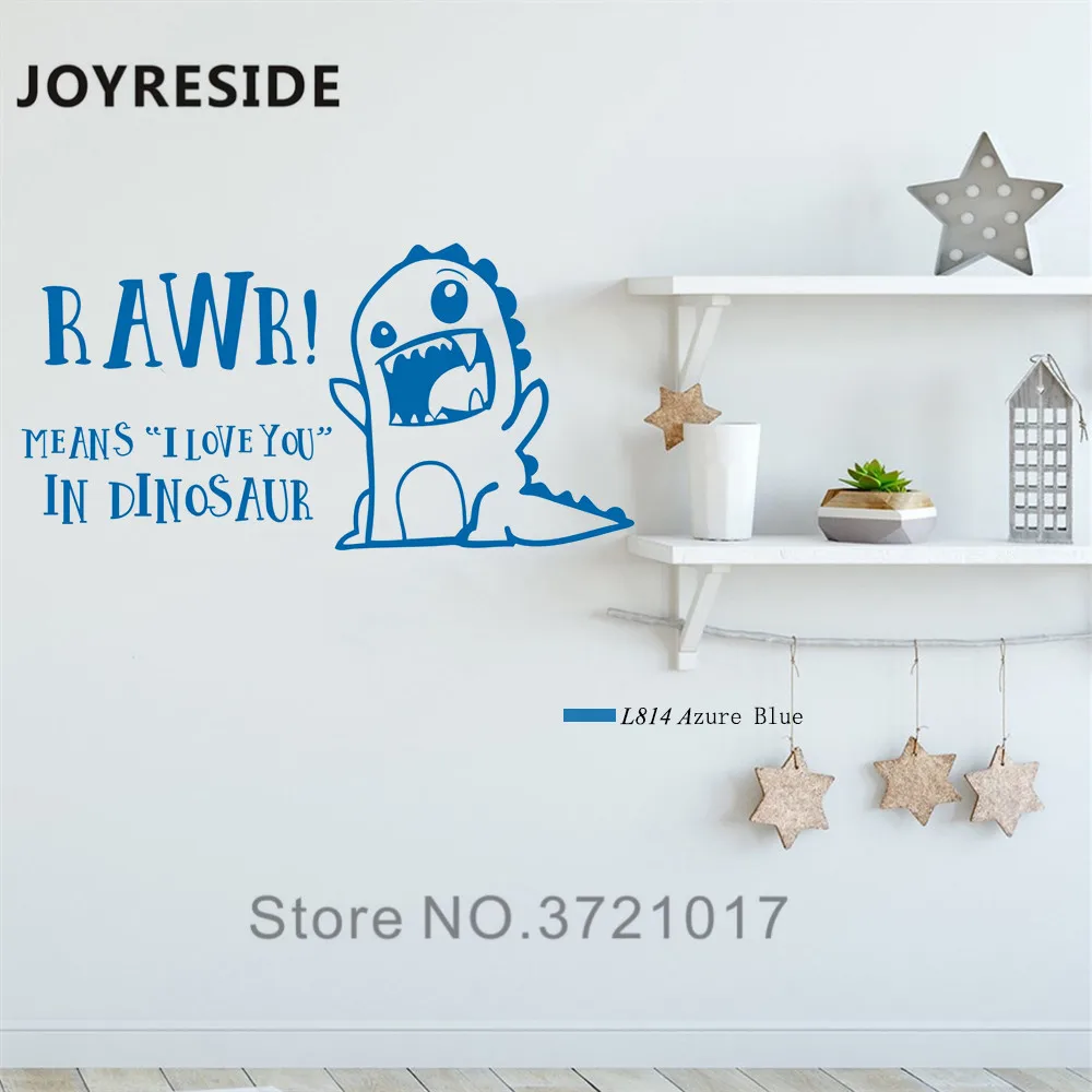 Маленькая Наклейка на стену динозавр домашний декор для маленьких мальчиков rowr