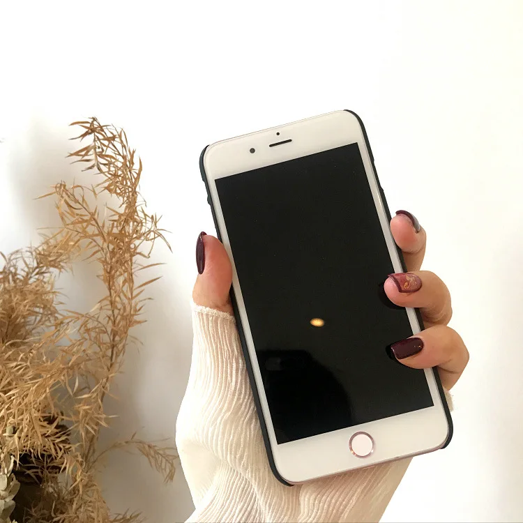 Simple Geometric Stitching Chinese Letters Phone Case For iPhone 6 6S Puls 7 X Ultra thin Hard Frosted Back Cover Capa |