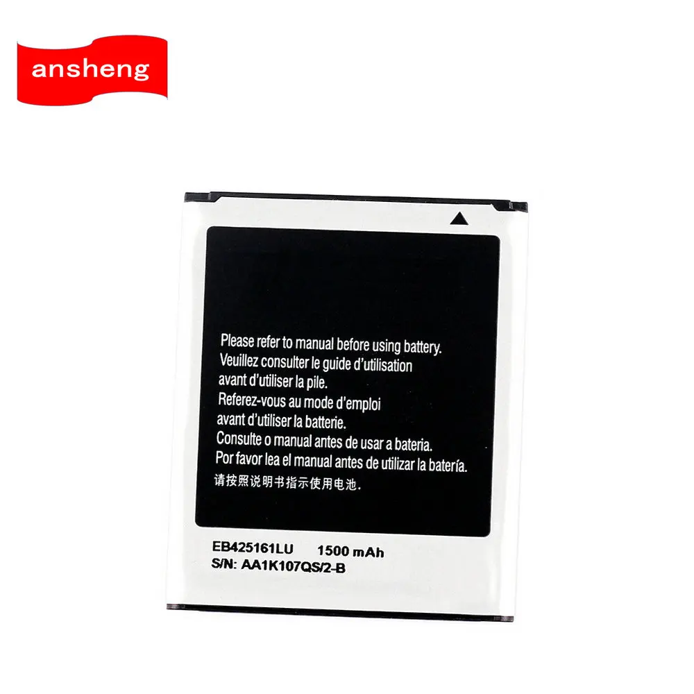 Высококачественный аккумулятор EB425161LU для Samsung Galaxy S Duos S7562 S7566 S7568 i8160 S7582 S7560 S7580 i8190