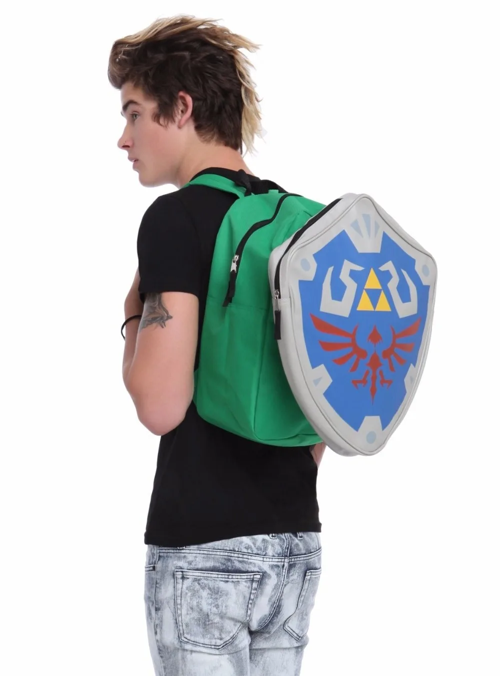 Высокое качество Легенда Zeld рюкзаки для косплея Zelda ссылка щит Рюкзак PU мешок в