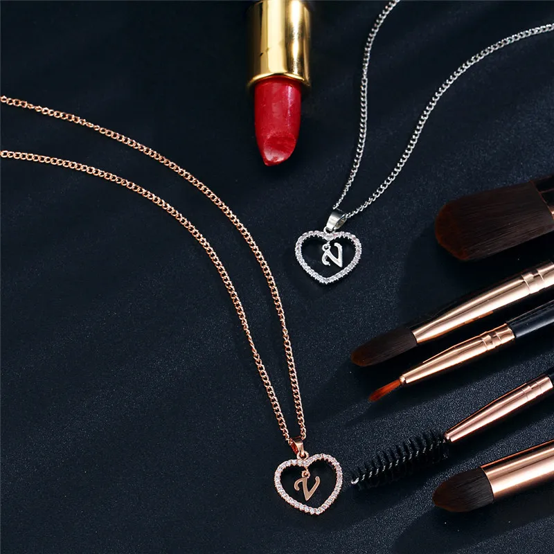 Ожерелье с надписью маленькая Начальная цветная кристальная ожерелье мамы пары