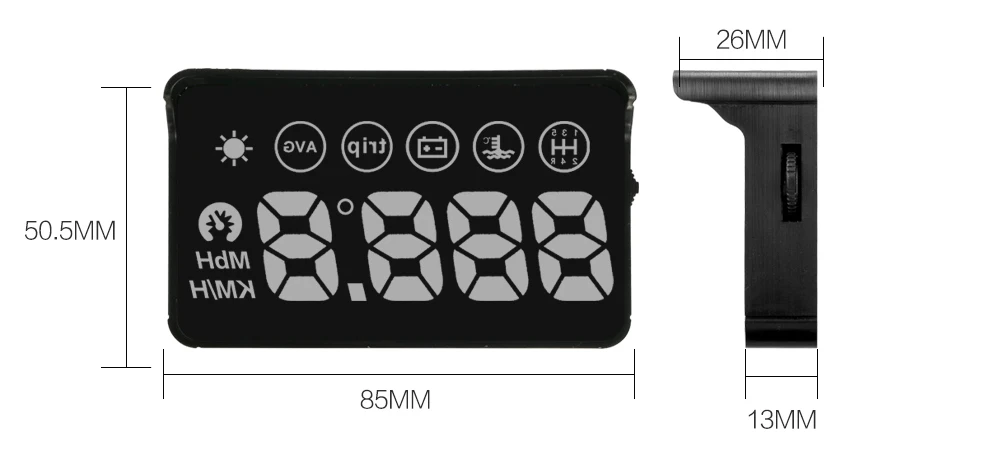 Оригинальный Автомобильный спидометр AUTOOL X30 OBD Универсальный дисплей на лобовое