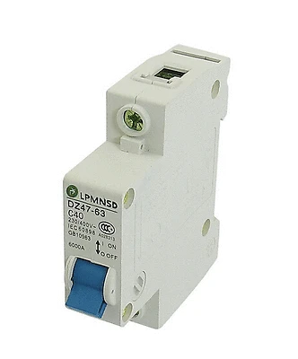 DZ47 63 C40 40 Amp 230/400VAC 6000A выключатель цепи с 1 полюсом|circuit breaker|40 ampamp circuit breaker |