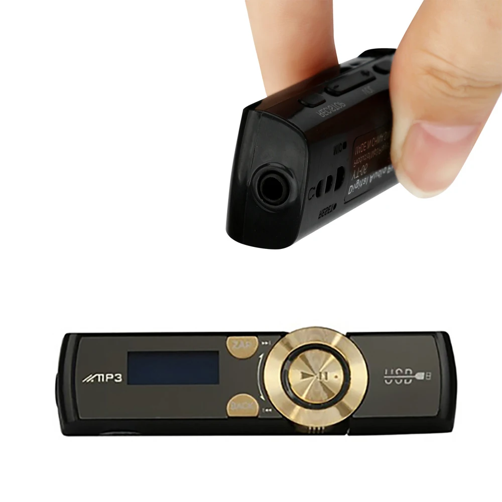 Мини MP3-плеер с зажимом, MP3, USB, ЖК-экран, поддержка 8 ГБ, флеш-плеер TF, поддержка s, fm-радио, функция Мини-плеера