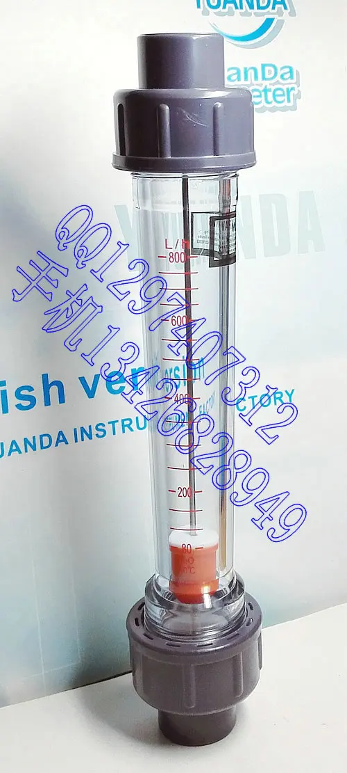 Поплавковый расходомер для жидкостей воды 100-1000л/ч LZS-15 пластмассовая Трубная