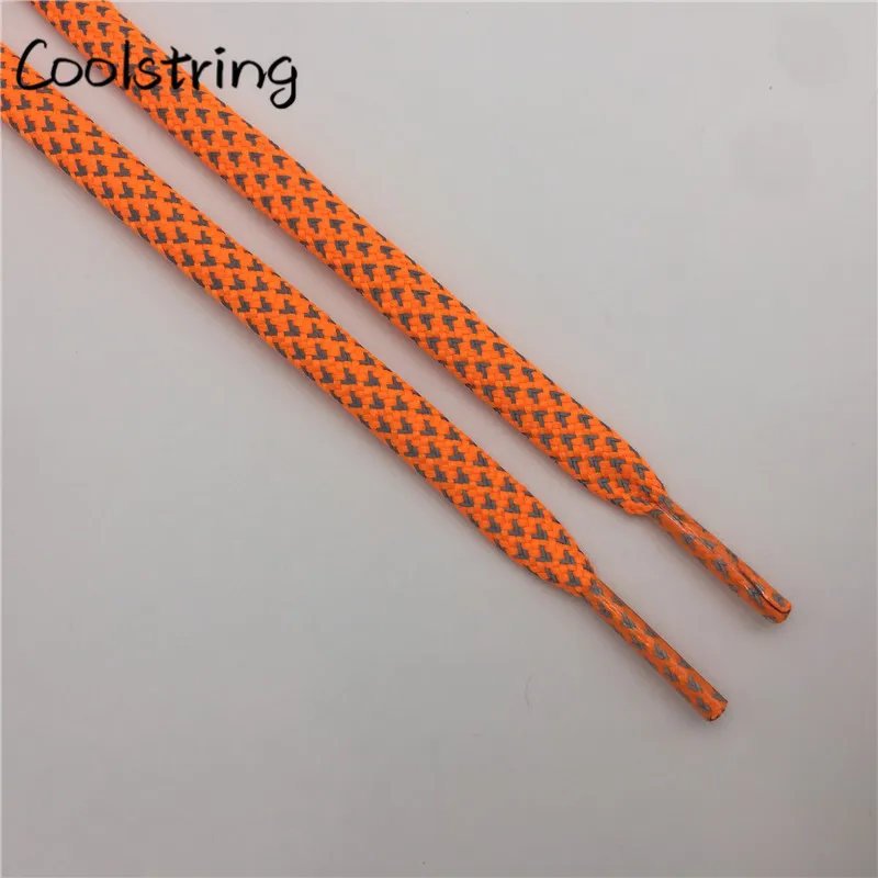 Coolstring ночной бег Выделите плоский, длиной 3 м светоотражающие шнурки для обуви Прогулочные сапоги популярной расцветке; шнурки для взрослых и детей, спортивные 350 750