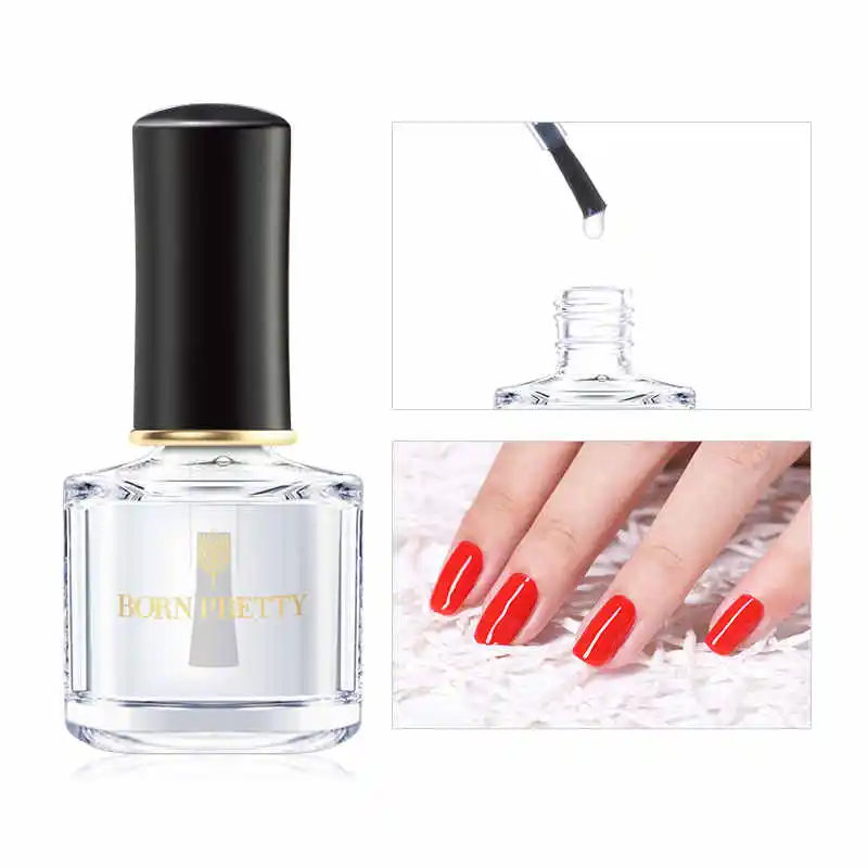 Fast Dry Top Coat BORN PRETTY Блестящий лак для ногтей 6 мл без запаха отшелушивается на водной основе DIY лак для ногтей маникюр - Цвет: Fast Dry Top Coat