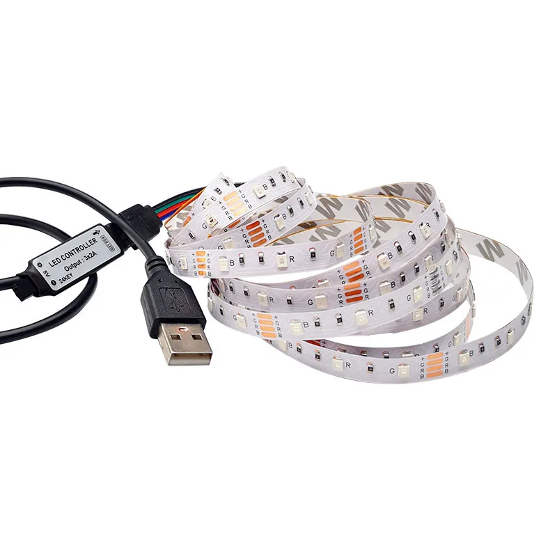 SMD 3528 RGB Светодиодные ленты не Водонепроницаемый 60LED/M DC 5V белый/теплый белый для