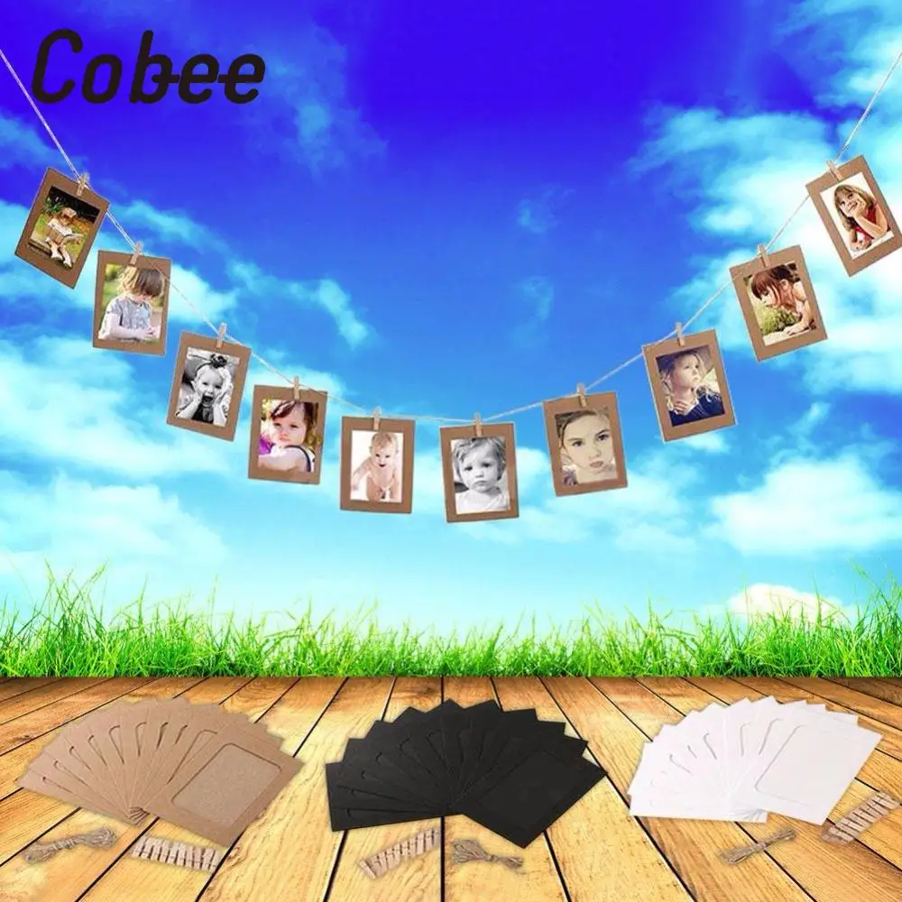 Cobee 10 комплектов винтажная бумажная фоторамка сделай сам Настенная картина