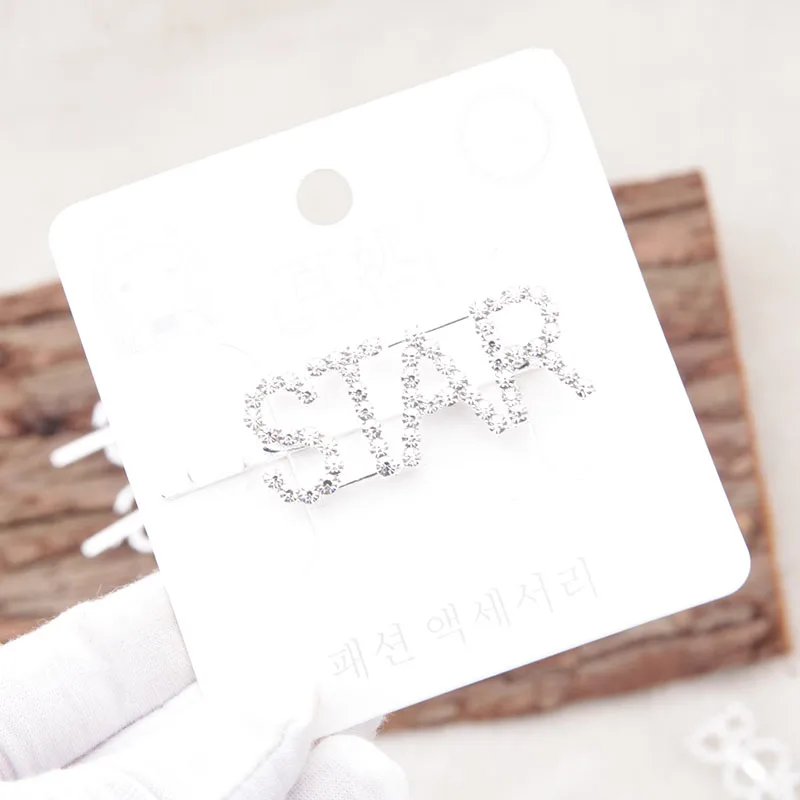 1 шт. блестящие буквы заколки для волос женщин и девочек невидимки заколка пряжка