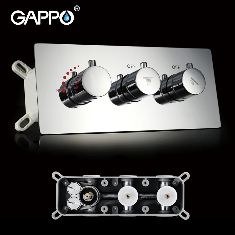 Смеситель для душа GAPPO насадки Водопад настенный набор скрытая термостатическая