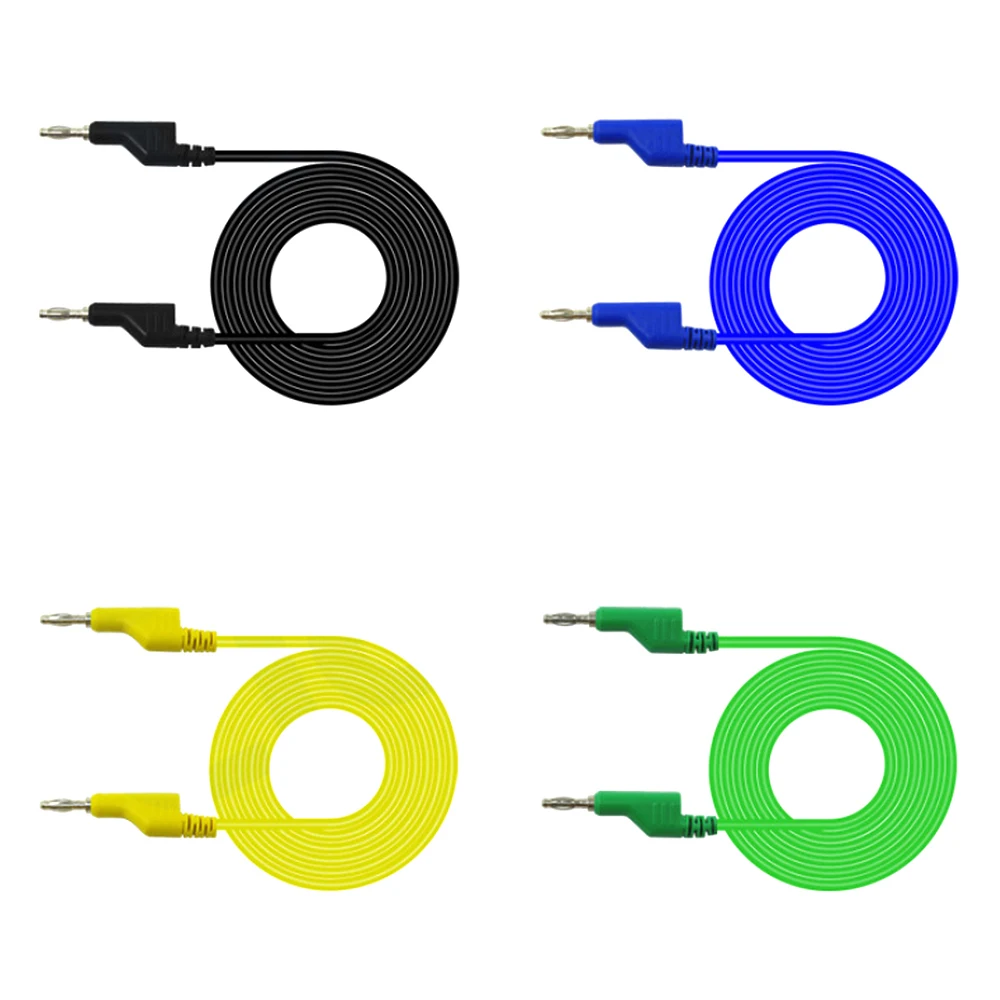 5Pcs/set Multimeter Test Cables Double Ended Stackable 4MM Banana Plug Male Jack High Voltage Wire Lead Cord | Инструменты