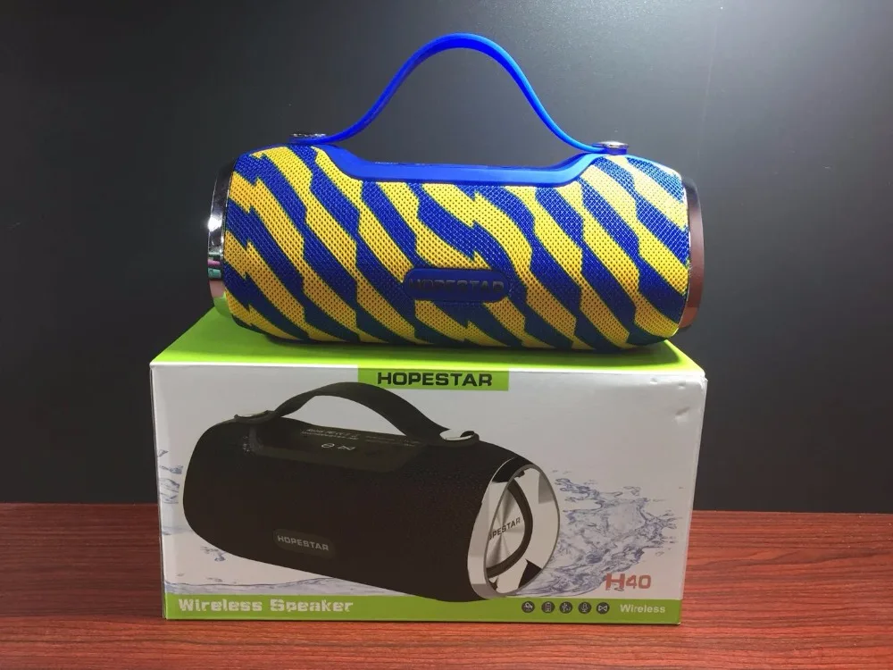 HOPESTAR H40 портативный Bluetooth динамик беспроводной 3D стерео Саундбар водонепроницаемый открытый сабвуфер Mp3 плеер TF для зарядки TF USB