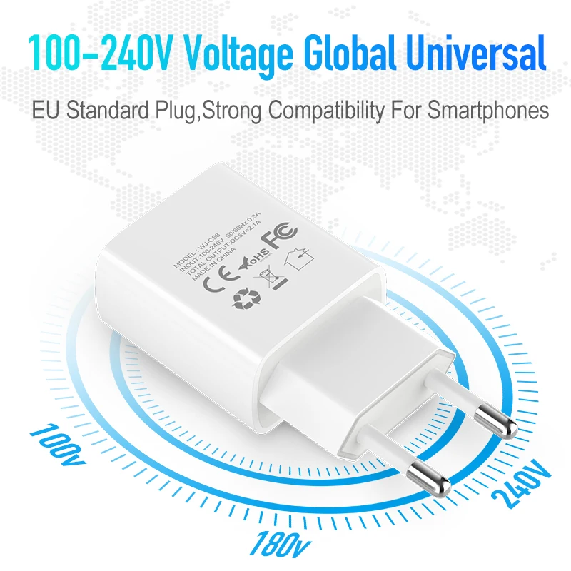 Зарядное устройство Jellico с USB-портом на 5 В 2 1 А | Мобильные телефоны и аксессуары