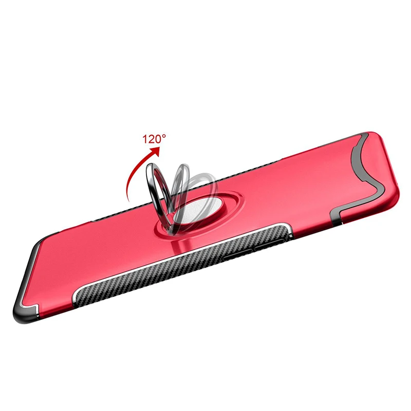 500pcs/lot DHL Carbon Fiber phone Case For OPPO FindX R9 R9S Cover R11 plus Youth Shell soft Ring armor Back | Мобильные телефоны и