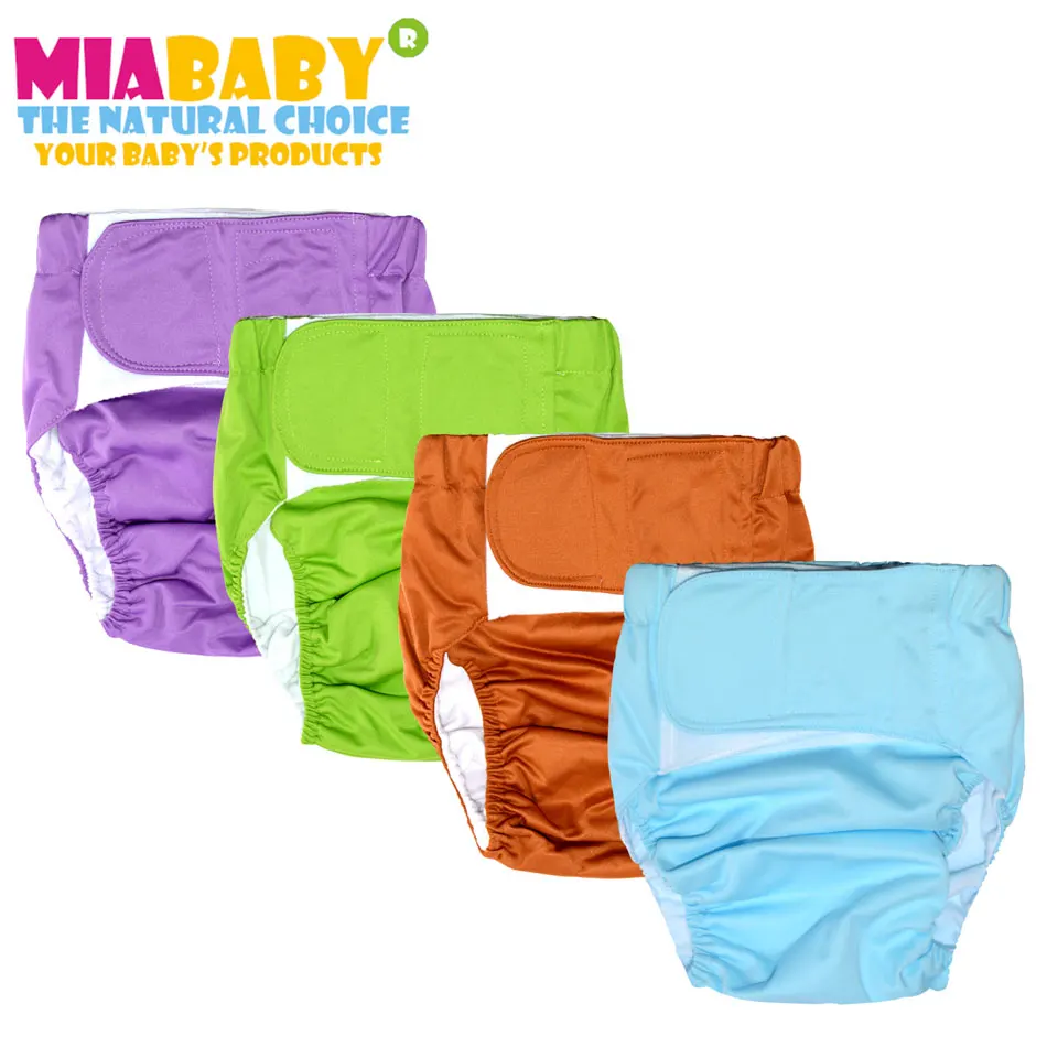 Miababy(3 шт./партия) тканевый подгузник для взрослых, детей и дедушек, моющийся и многоразовый