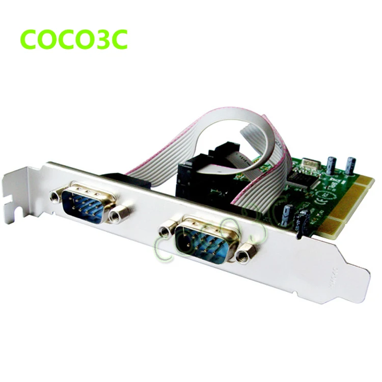 Плата контроллера Moschip MCS9865 серийная RS232 с 2 портами PCI-карта устройство DB9 COM