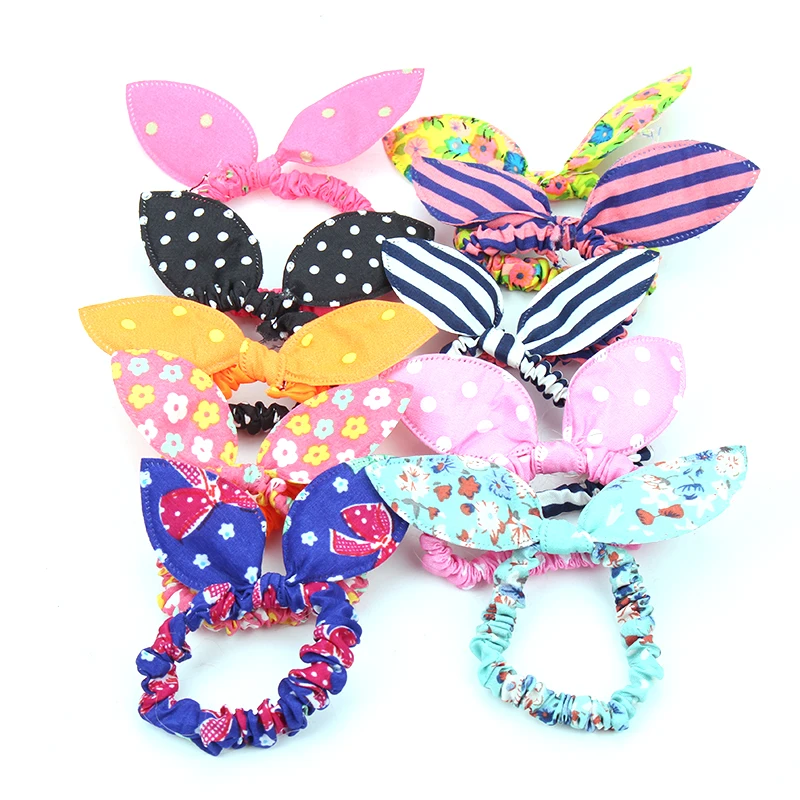 

18 inch Girls doll accessories Mixed sale 10 pcs colored rubber hair band American newborn Baby toys fit 43 cm baby dolls c510