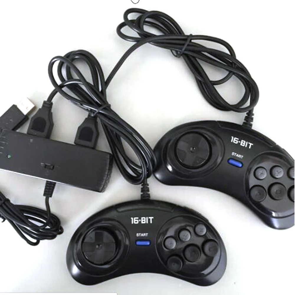 2 контроллера OTG USB адаптер для SEGA GENESIS MD пара Androi d ПК|adaptor|adaptor usb |