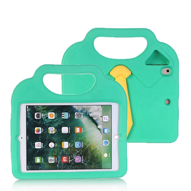 

Чехол для iPad air/air2/Pro 9,7/9,7 2017/9.7 2018 EVA полная Противоударная одежда галстук милый мультфильм 3D Стенд дети планшет крышка