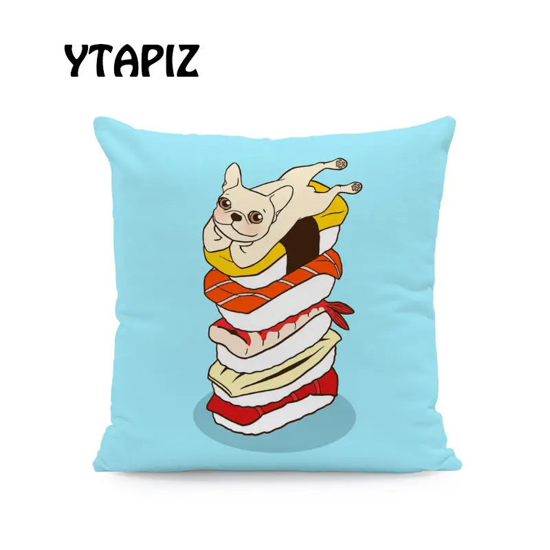 Милая Подушка с изображением бульдога набор мороженого в виде сердца для винных