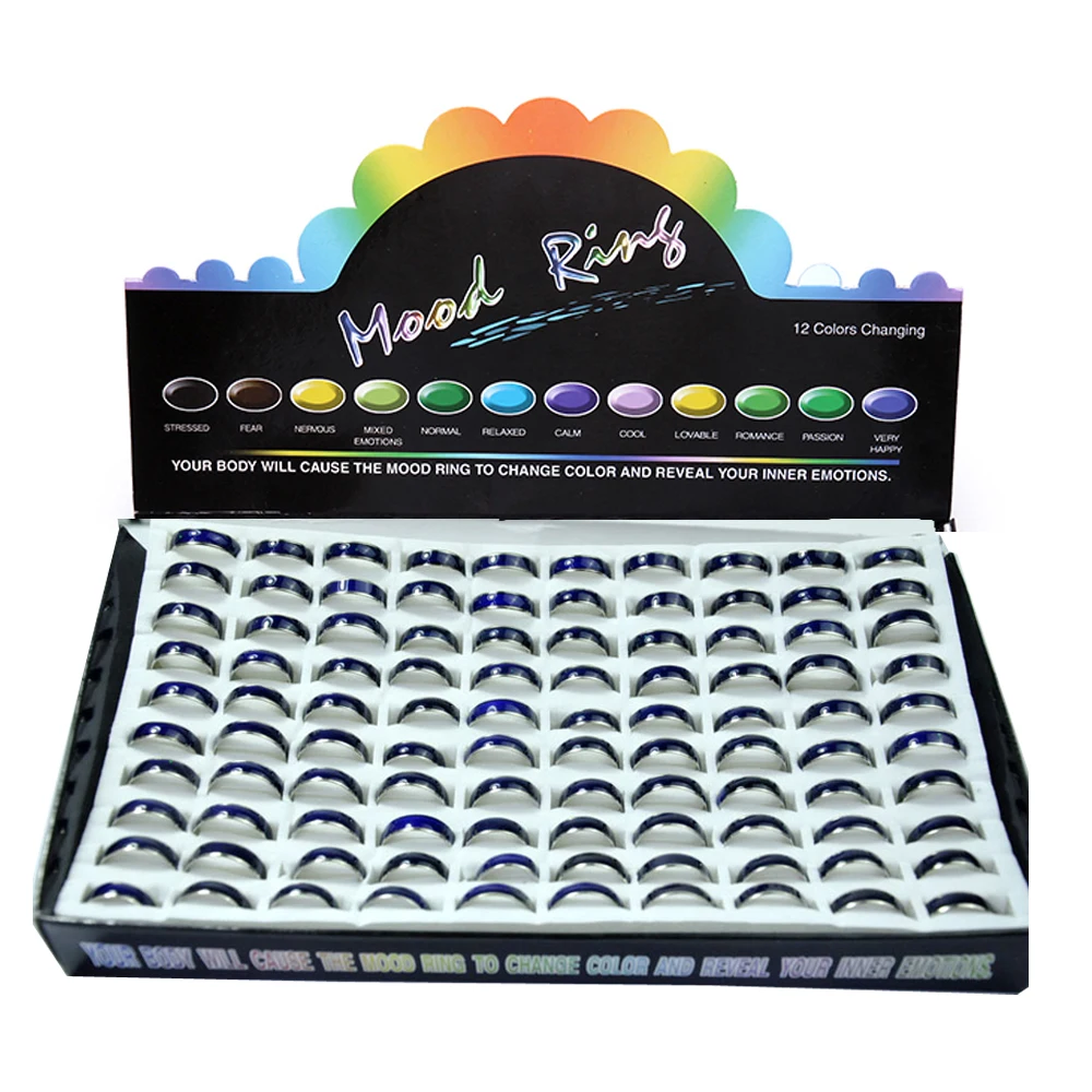 Кольца для мужчин, женщин, мужчин, 20 шт., изменяющие температуру настроения, чувства эмоции цветов, LR4026, ювелирные изделия оптом