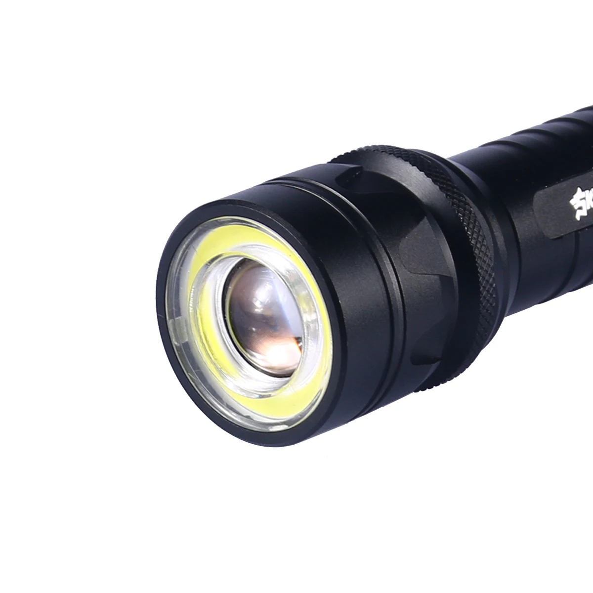 Skywolfeye LED Flashlight T6+COB Working Light 4 Modes Rotatable Focus Torch With Lanyard 18650 Rechargeable Battery Charger|led flashlight|led