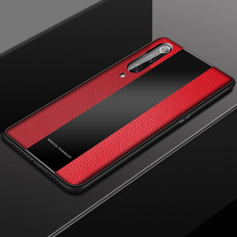 Роскошный винтажный противоударный чехол для Xiaomi Mi 9 кожаный защитный на заднюю