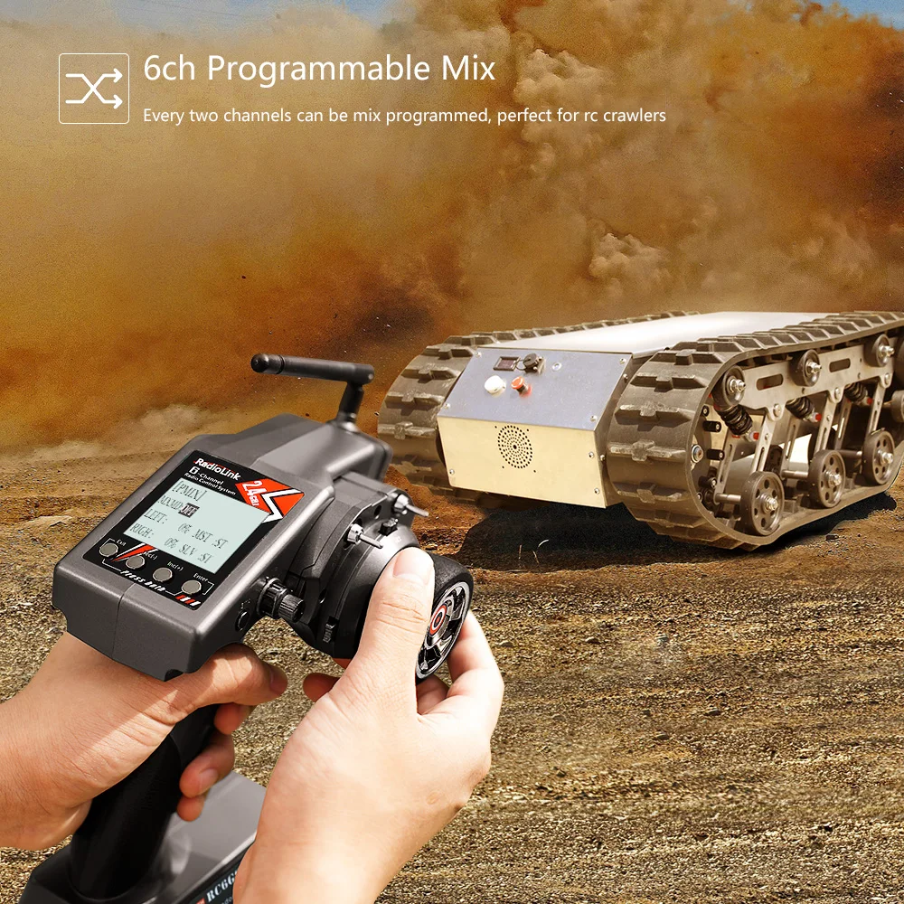Радиоуправляемый автомобильный передатчик Radiolink RC6GS 6CH 2 4g с R6FG гироскопическим