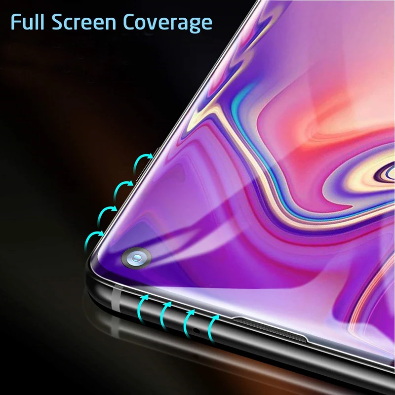 3d полный клей для samsung s8 s9 s10 plus glaxay s10e s7 edge note 8 9 s10plus s 10 защитная пленка закаленное