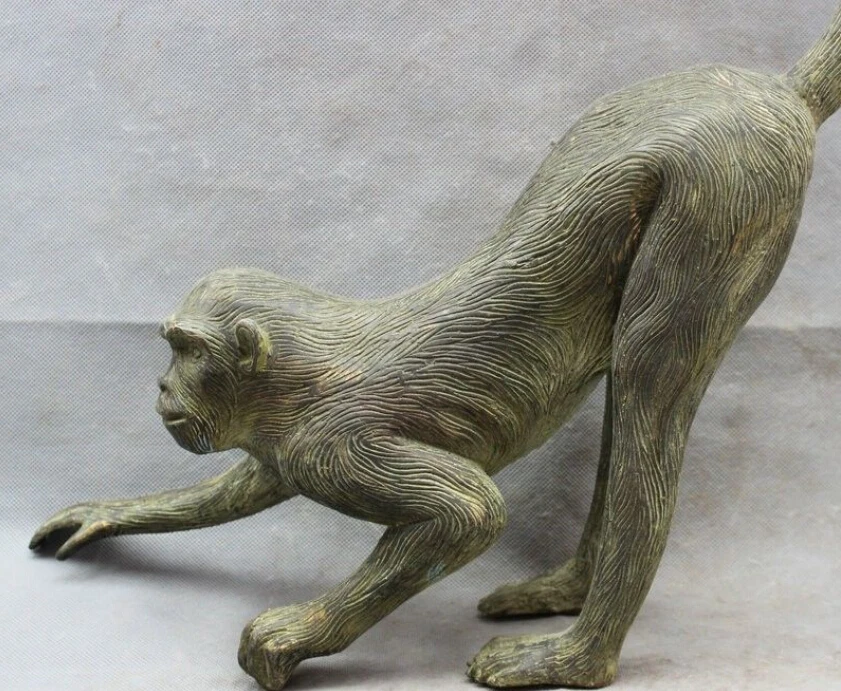 23 &quotСчастливый Китайский Бронзовый резной год зодиака богатство рептилии