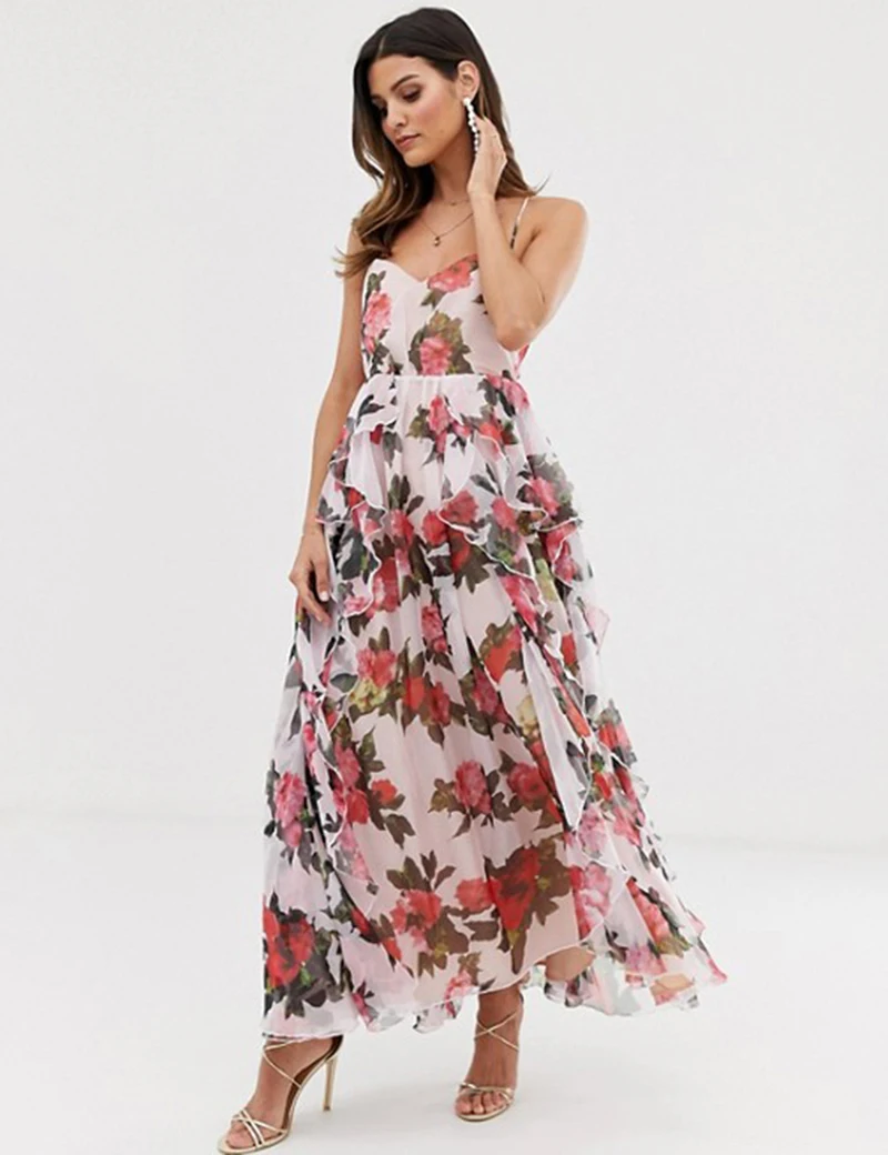 Сексуальные модные богемные платья с v-образным вырезом на бретельках открытой