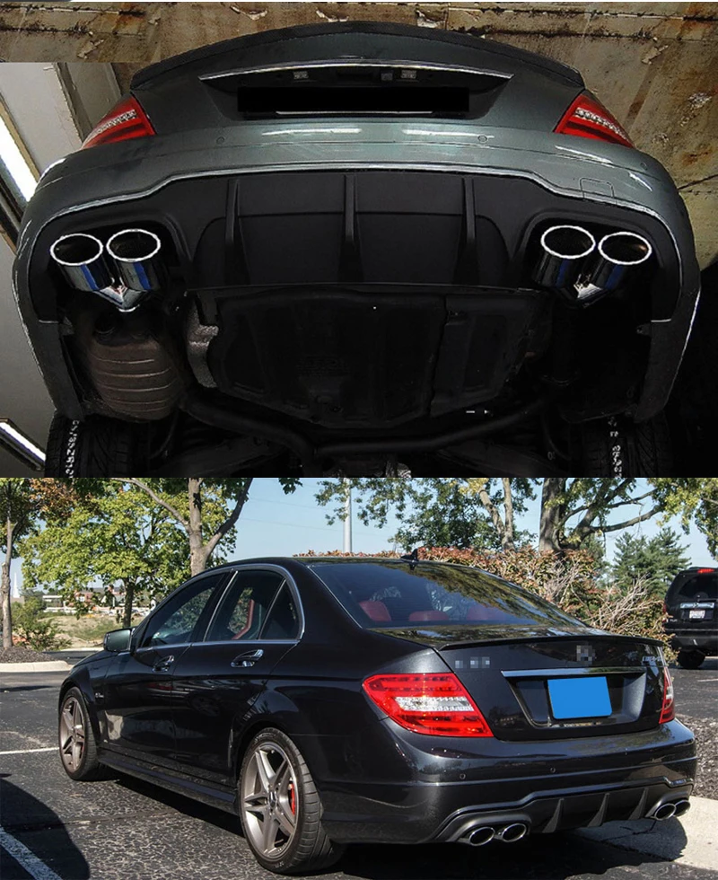 W204 задний бампер диффузор спойлер для Mercedes C Класс W204 с AMG посылка 2012- C300 C350 C400