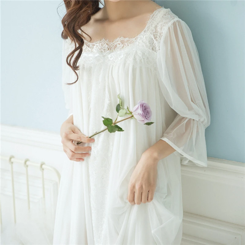 Ночные рубашки для сна 2020 женские платья кружевное ночное белье принцессы