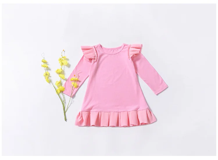 DuoDuo New Arrival Kids Girls Knitted Long Sleeve red Dress Clothes 2019 Winter Casual Lotus leaf edge Children Dresses | Детская одежда