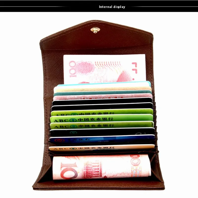 

New Fashion Hot Sale Big Capacity Women Anti-Magnetic Wallet Multiple Cardholder Purse Zipper Money Bag Lady's Card Pack Handbag