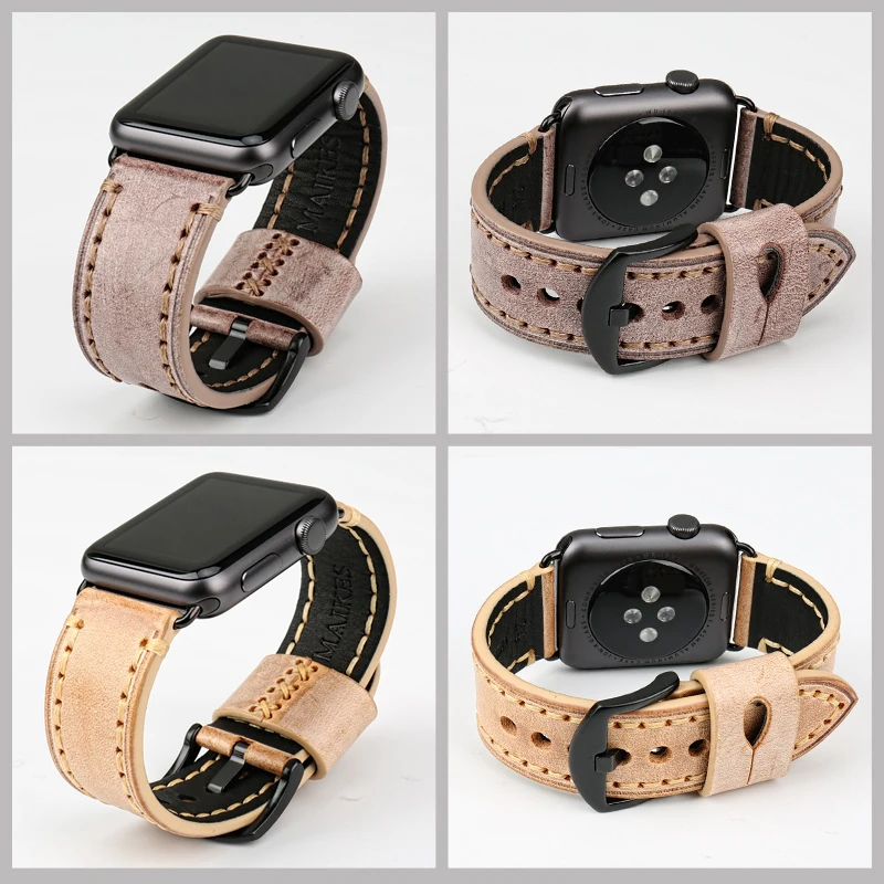 Кожаный ремешок для часов MAIKES, браслет для часов Apple watch, 42 мм, 38 мм, iwatch 4, 44 мм, 40 мм, браслет серии 4, 3, 2, 1