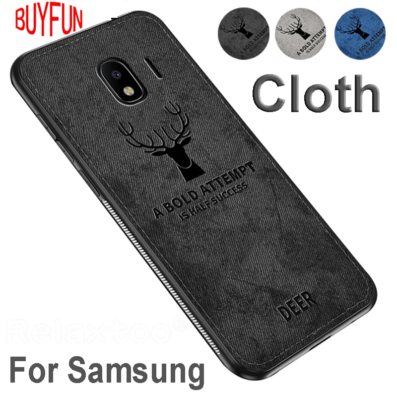 Deer Cloth Texture Case For Samsung Galaxy J6 J4 Plus J5 J7 J3 Pro J8 Back Cover Protective TPU Soft Edge Coque J6Plus J 6 |