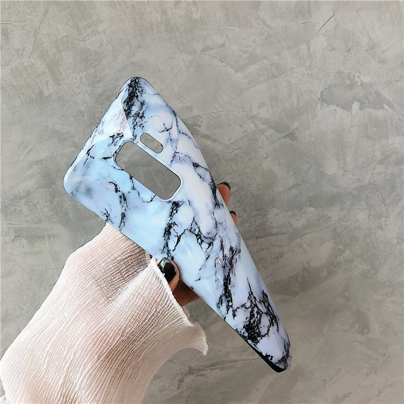 YHBBCASES парные чехлы для телефонов Samsung Galaxy S8 S9 S10 Plus черный белый мраморный