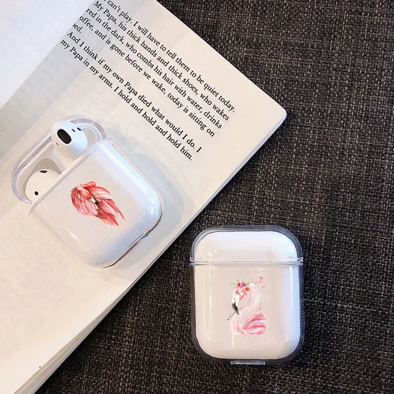 Чехол для Apple airpods чехол с мультяшным фламинго КАКТУСОМ беспроводных Bluetooth