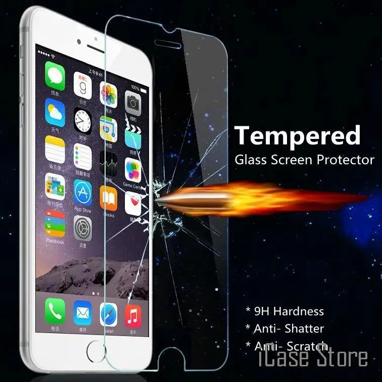 0 3 мм 9H протектор экрана из закаленного стекла для Iphone 4 4s 5 5S 6 6s Plus Защитная пленка