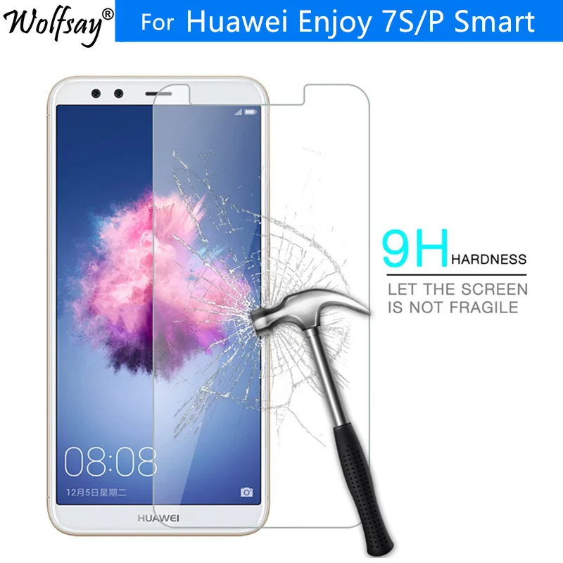 2 шт для закаленного стекла Huawei P Smart защита экрана анти взрывобезопасная пленка