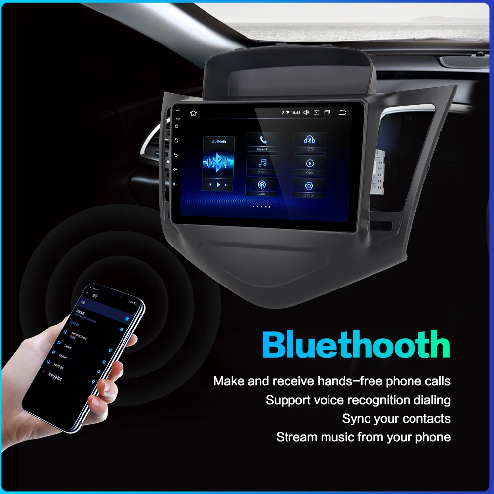 Автомагнитола Dasaita 1 Din Android 10 0 для Chevrolet Cruze 2008 2009 2010 2011 9 дюймов мультисенсорный