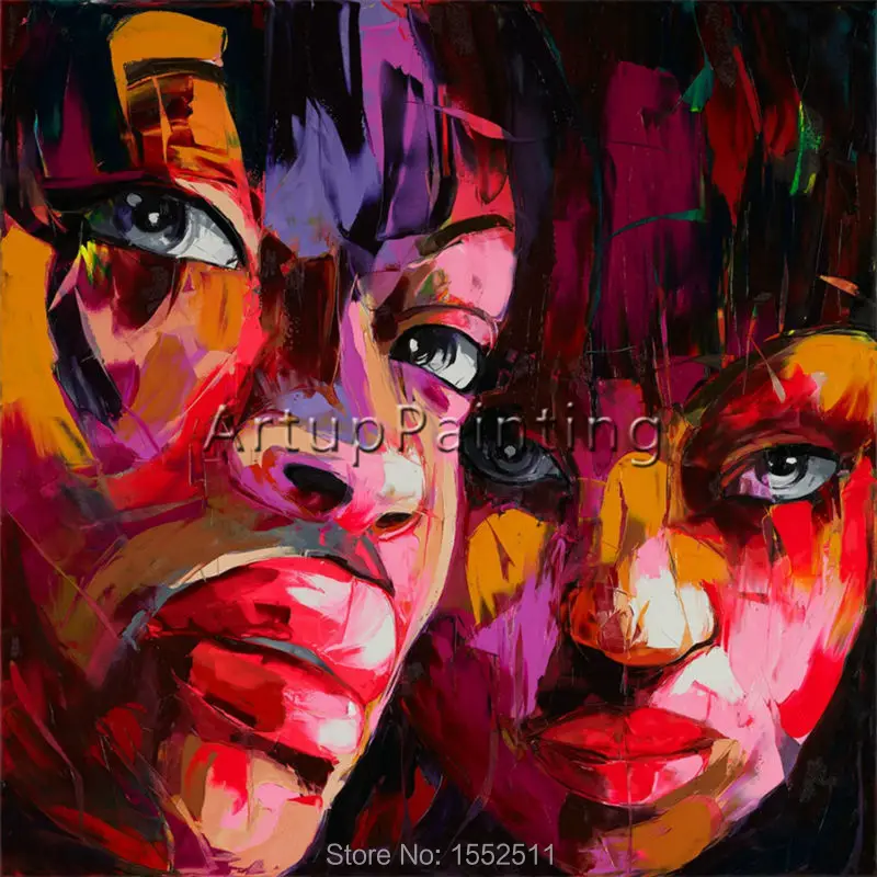 Francoise Nielly ручная роспись палитра нож для лица картина маслом импасто рисунок на
