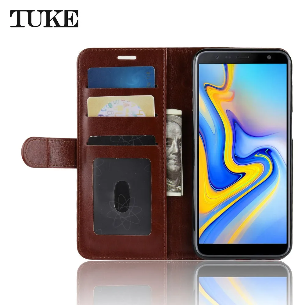 Чехол-книжка для Samsung Galaxy J6 Plus чехол Prime кожаный чехол-бумажник телефона |